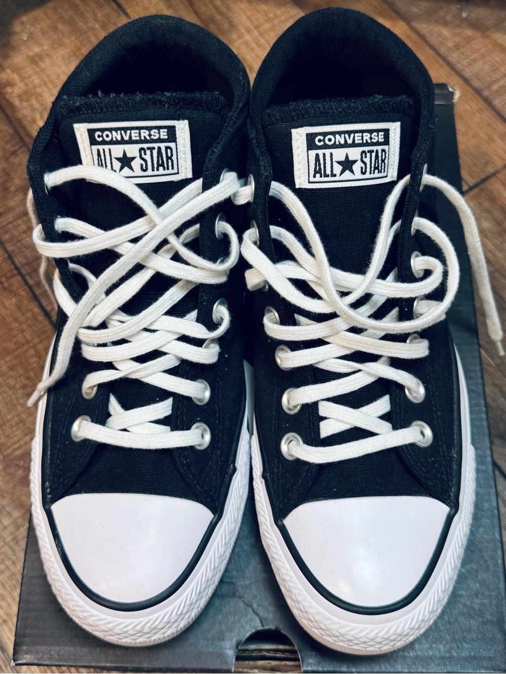 Converse Chuck Taylor All Star Madison Mid Black White Women's Size 8.5